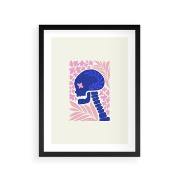 Plakat w ramie 30x40 - Żart z Czaszką - abstrakcja, sztuka nowoczesna - rama czarna