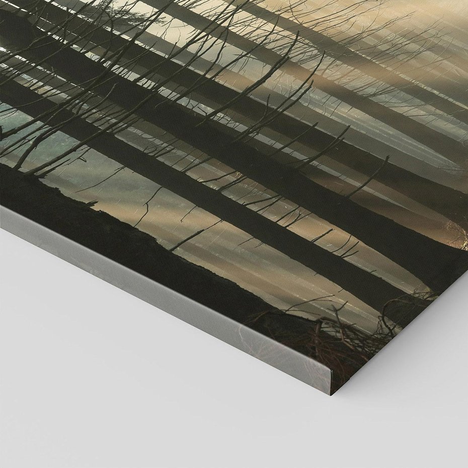 Obraz na płótnie 100x70 - Urok lasu: drzewa w pełnej okazałości - las, drzewa