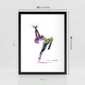 Plakat w ramie 30x40 - Taniec w akwareli - taniec, akwarela - rama czarna