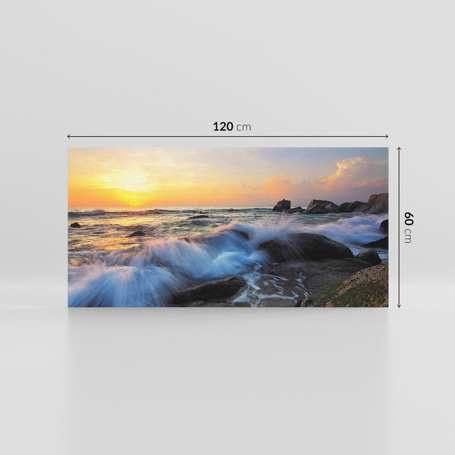 Obraz na płótnie 120x60 - Morze, skały i fale - morze, skały