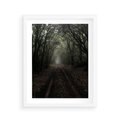 Plakat w ramie 40x50 - Urok Drogi - las, droga - rama biała