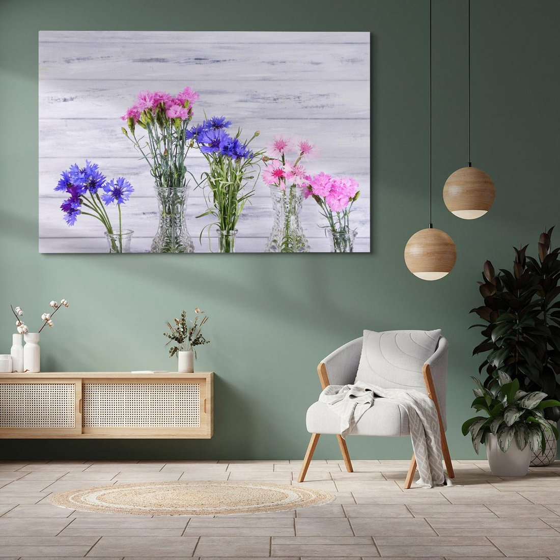 Obraz na płótnie 100x70 - Kwiatowe impresje - kwiaty,