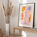 Plakat w ramie 50x70 - Przenikająca Harmonia - abstrakcyjny obraz, pastelowe kolory - rama czarna