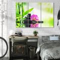 Obraz na płótnie 120x80 - Relaksujący świat SPA z kwiatami i bambusem - spa, kwiaty