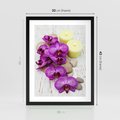 Plakat w ramie 30x40 - Relaksujące spa w otoczeniu orchidei - spa, świece - rama czarna