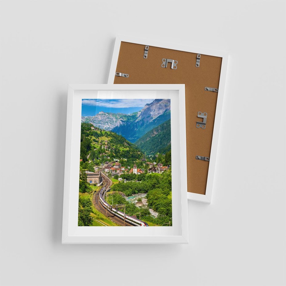 Plakat w ramie 30x40 - Magiczne Horyzonty - pejzaż, perspektywa - rama biała