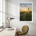 Plakat bez ramy 30x40 - Magia latarni przy zachodzie - latarnia, zachód