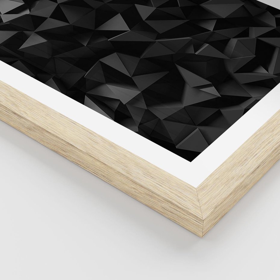 Plakat w ramie 50x70 - Geometryczna nowoczesność - geometryczne, nowoczesne - rama drewno