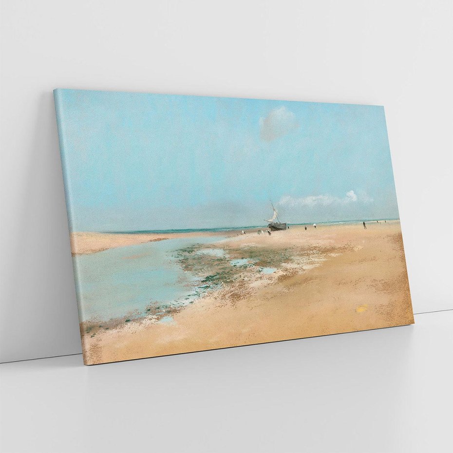Obraz na płótnie 70x50 - Beach at Low Tide (Mouth of the River) (1869), Edgar Degas - Reprodukcja - reprodukcja, obraz na płótnie
