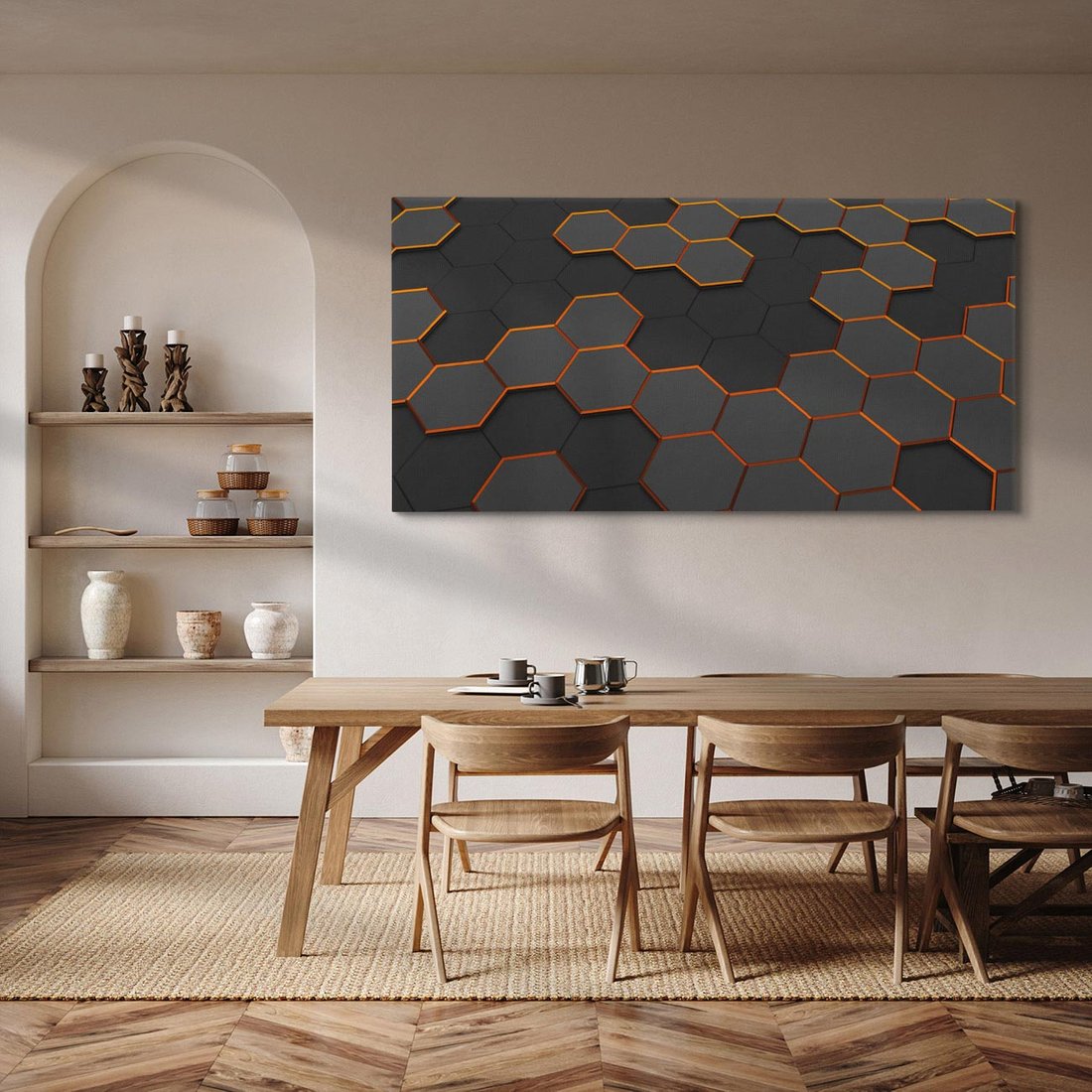 Obraz na płótnie 140x70 - Trójwymiarowa abstrakcja - 3D, abstrakcja