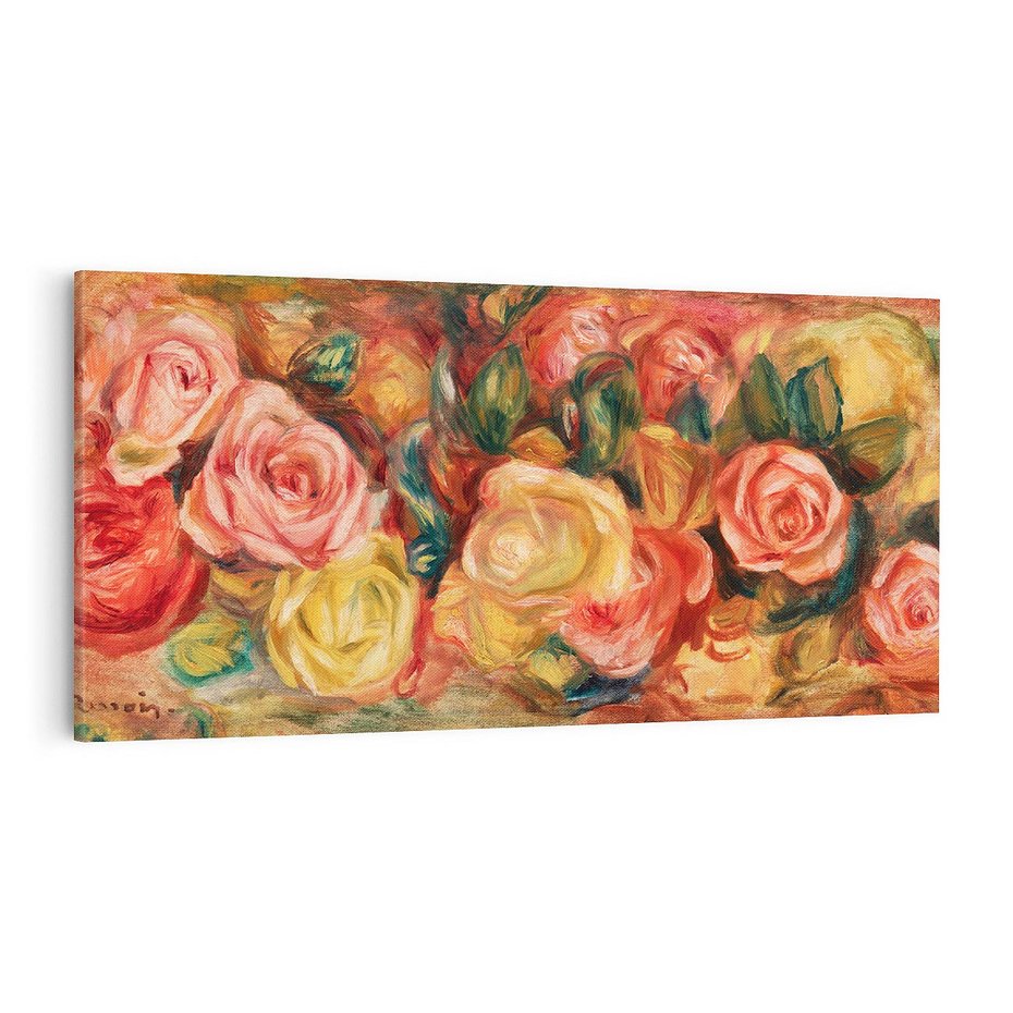 Obraz na płótnie 140x70 - "Róże" (1912), Pierre-Auguste Renoir - Reprodukcja - reprodukcja, obraz na płótnie