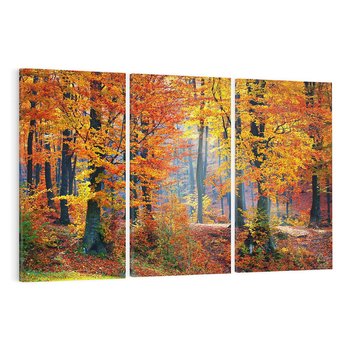 Obraz na płótnie 120x80 - Jesienny taniec lasu - jesień, las