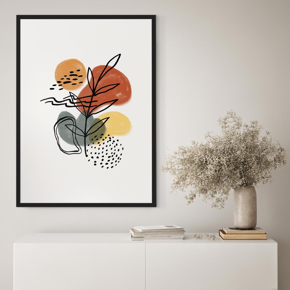 Plakat bez ramy 21x30 - Bezgraniczne Przenikania - abstrakcja, sztuka nowoczesna