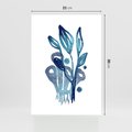 Plakat bez ramy 21x30 - Akwarelowy Błękit - pastelowy, abstrakcyjny plakat
