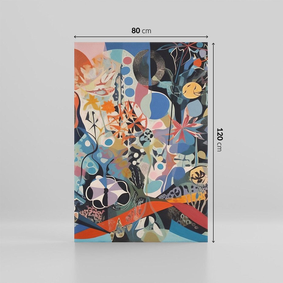 Obraz na płótnie 80x120 - Kolory Pasteli - abstrakcja, olej na płótnie