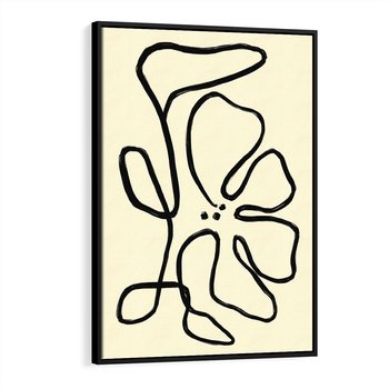 Obraz w ramie 50x70 - Zaklęte Aberracje - abstrakcyjna sztuka, przypominająca kwiat - rama czarna