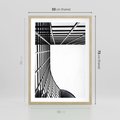 Plakat w ramie 50x70 - Minimalizm Wysokości - architektura, czarno białe zdjęcie - rama drewno