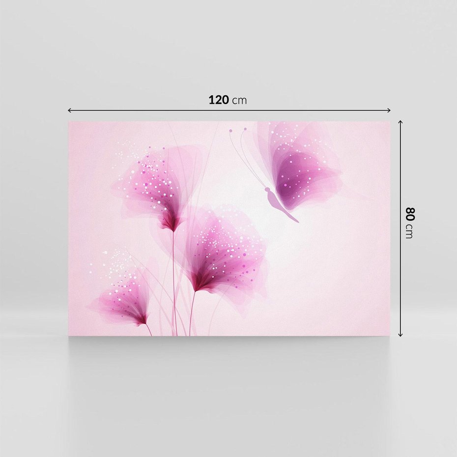 Obraz na płótnie 120x80 - Akwarelowe Kwiaty w Pastelach - kwiaty, akwarelowe