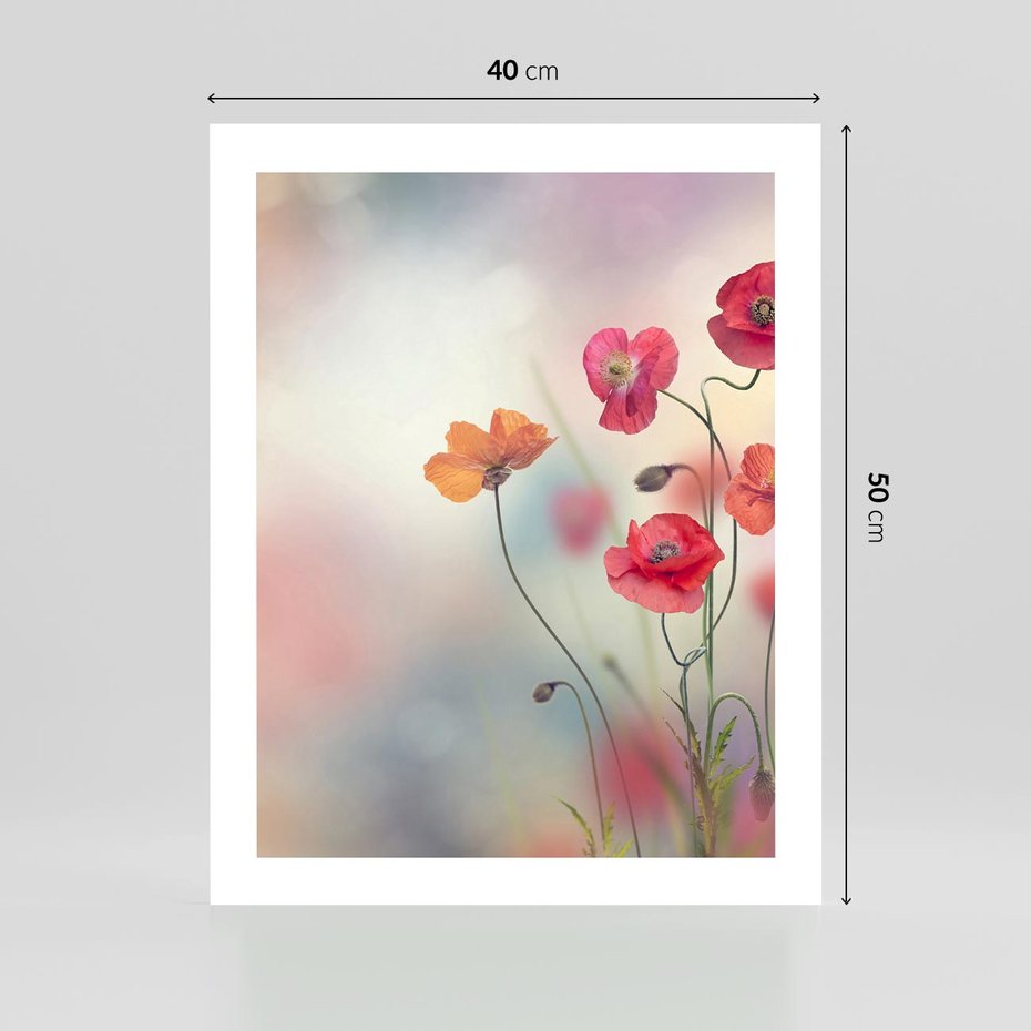 Plakat bez ramy 40x50 - Urok natury - kwiaty, akwarela