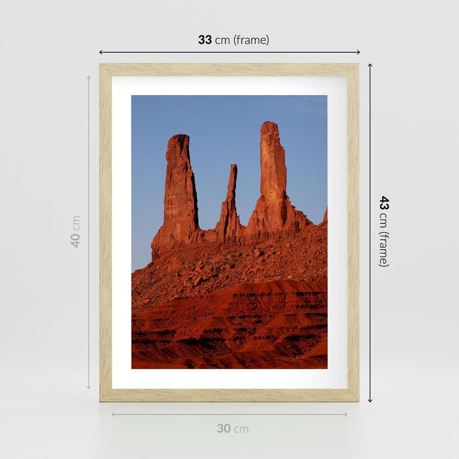 Plakat w ramie 30x40 - Wielki Kanion - majestat pustyni - Wielki Kanion, pustynia - rama drewno