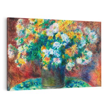 Obraz na płótnie 100x70 - Chryzantemy (1881–1882), Pierre-Auguste Renoir - Reprodukcja - reprodukcja, obraz na płótnie