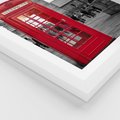 Plakat w ramie 50x70 - Budka w Londynie - Londyn, budka - rama biała