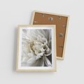 Plakat w ramie 40x50 - Białe Kwiaty Delikatności - białe, kwiaty - rama drewno