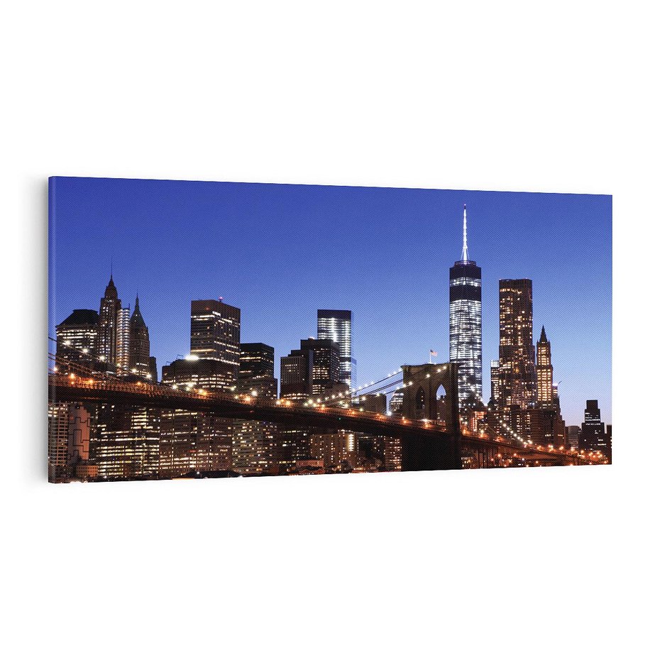 Obraz na płótnie 120x60 - Brooklyn Bridge: Symbol Nowego Jorku - most, Brooklyn