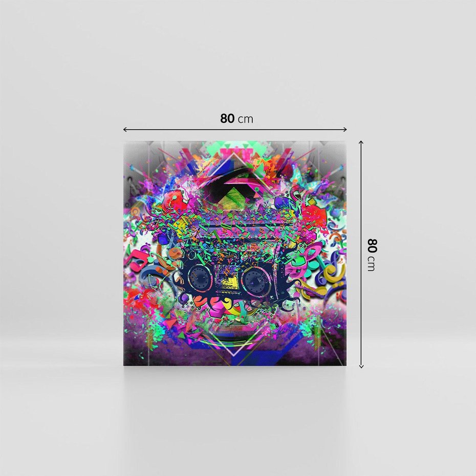 Obraz na płótnie 80x80 - Harmonia Muzyki - grafika, muzyka