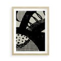Plakat w ramie 50x70 - Nieznanie Zaskoczenia - bstrakcyjna mroczna kompozycja, nieregularne - rama drewno