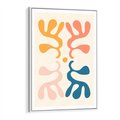 Obraz w ramie 70x100 - Migotliwe Akwarelowe Kontury - absrakcyjne dziwne formy, nowoczesny plakat - rama biała