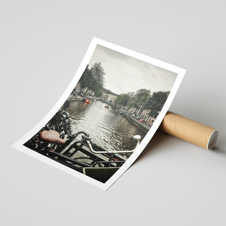 Plakat bez ramy 50x70 - Miasto na Wodzie - holenderskie kanały, amsterdam