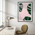 Plakat bez ramy 30x40 - Minimalizm Natury - minimalizm, liście monstery