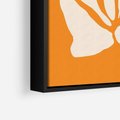 Obraz w ramie 70x100 - Wibracje Barw - abstrakcyjny boho plakat, pomarańczowe tło - rama czarna