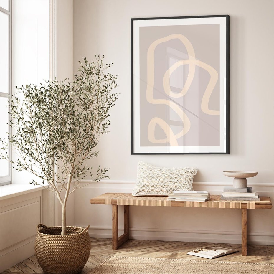 Plakat bez ramy 21x30 - Nowoczesne Odbicia - minimalistyczny obraz, nowoczesny