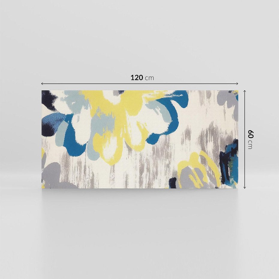 Obraz na płótnie 120x60 - Kwiatowe Impresje - malowane duże kwiaty, kolory żółty