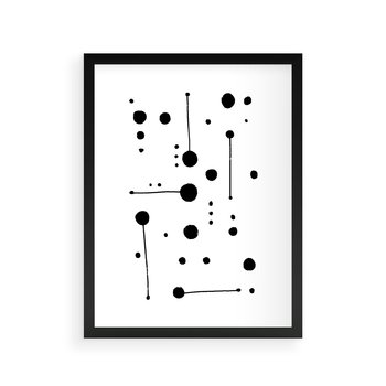 Plakat w ramie 50x70 - Złudne Odbicia - abstrakcja, minimalizm - rama czarna