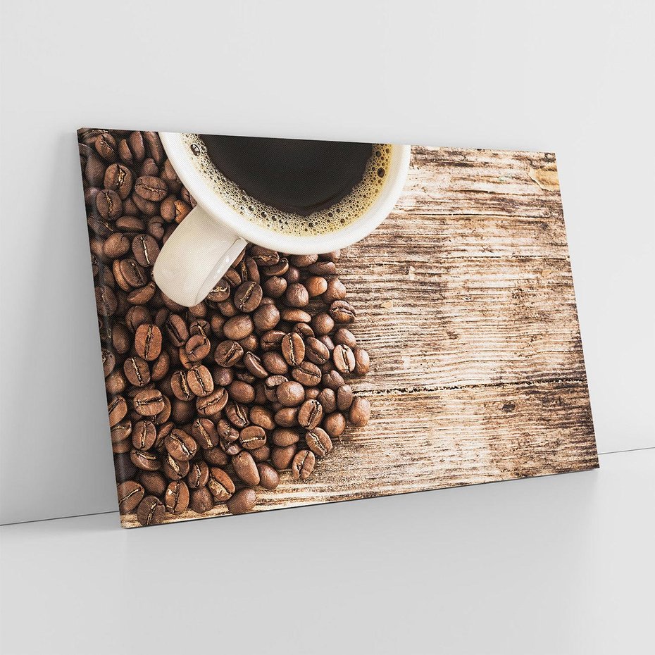 Obraz na płótnie 100x70 - filiżanka pełna aromatu - kawa, filiżanka