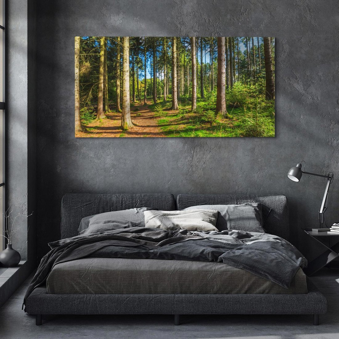 Obraz na płótnie 120x60 - Mistyfikacje lasu - las, drzewa