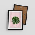 Plakat w ramie 30x40 - Egzotyczna Roślinność - liście, monstera - rama czarna