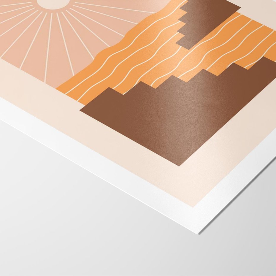 Plakat bez ramy 21x30 - Słoneczne Inspiracje w Stylu Boho - boho grafika, słońce