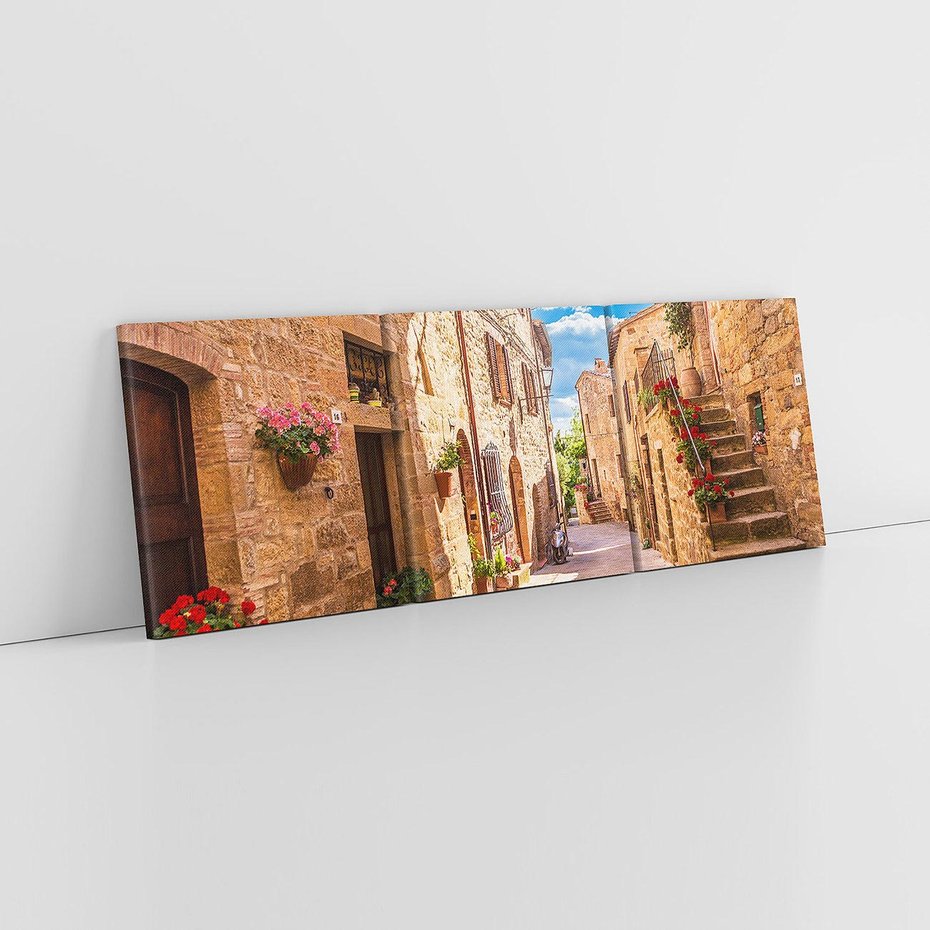 Obraz na płótnie 120x40 - Malownicze zakątki miasta - uliczka, miasto