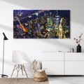 Obraz na płótnie 120x60 - Nocne miasto w USA: Niezwykłe światła - miasto, noc