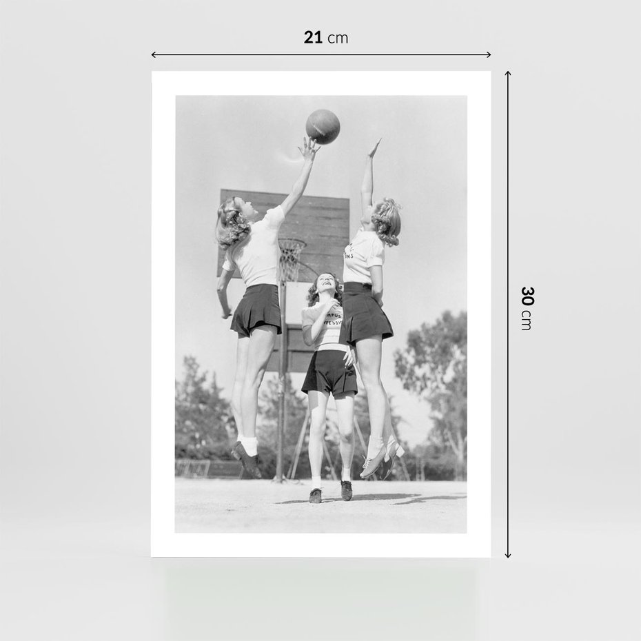 Plakat bez ramy 21x30 - Sport to Zdrowie - retro zdjęcie, czarno białe