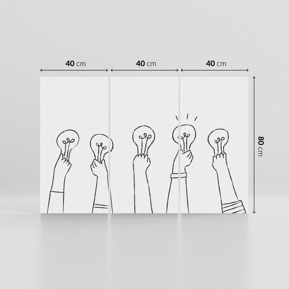 Obraz na płótnie 120x80 - Idea w Rękach - szkic, grafika