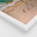 Zestaw obrazy w ramie 50x70 galeria - Plaża, boho, wakacje, morze - rama biała