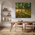 Obraz na płótnie 50x50 - Mistyfikujący urok leśnej głuszy - las, drzewa