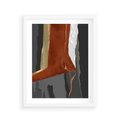 Plakat w ramie 40x50 - Abstrakcyjna impresja - abstrakcja, nowoczesny - rama biała