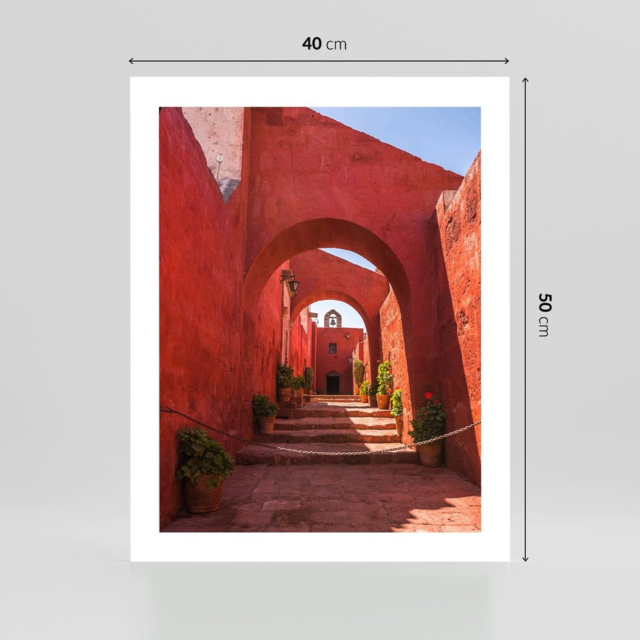 Plakat bez ramy 40x50 - Perspektywa Uliczki - uliczka, perspektywa