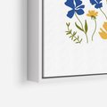 Obraz w ramie 70x100 - Odgłosy Wizji - kwiaty, sztuka nowoczesna - rama biała